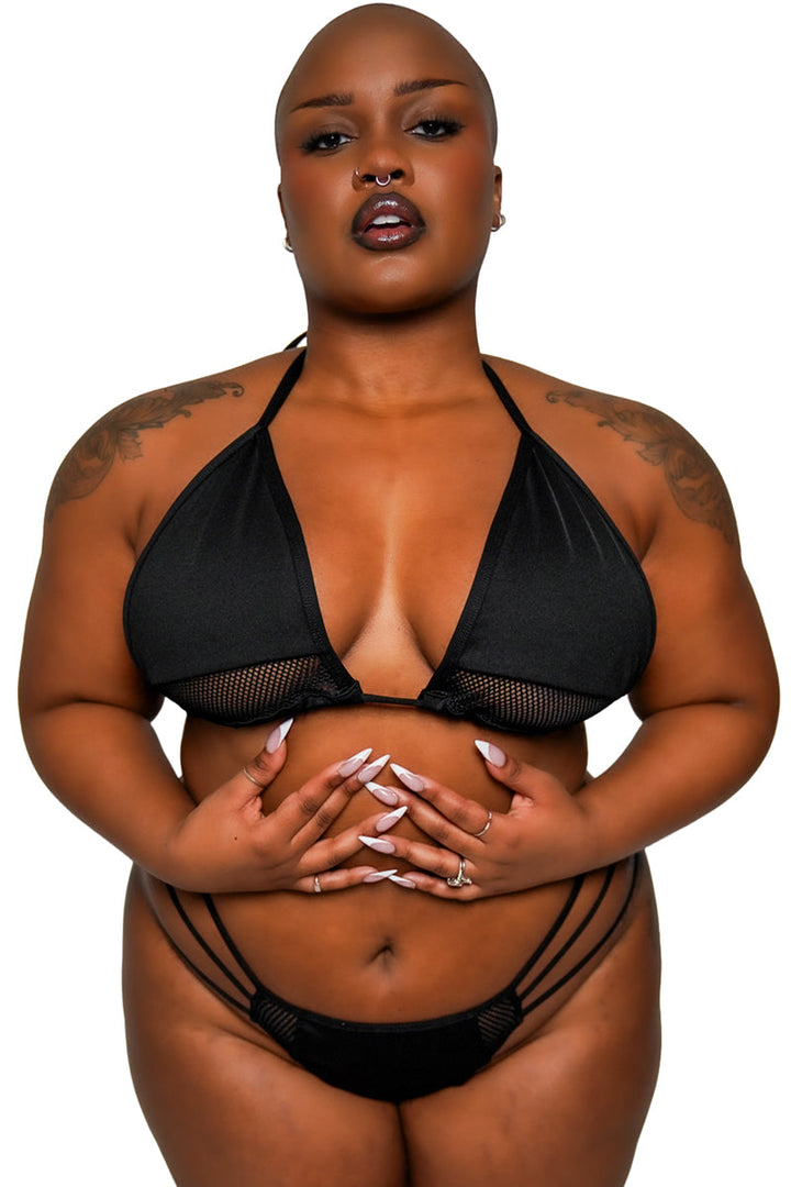 fishnet bikini top by forest ink 
