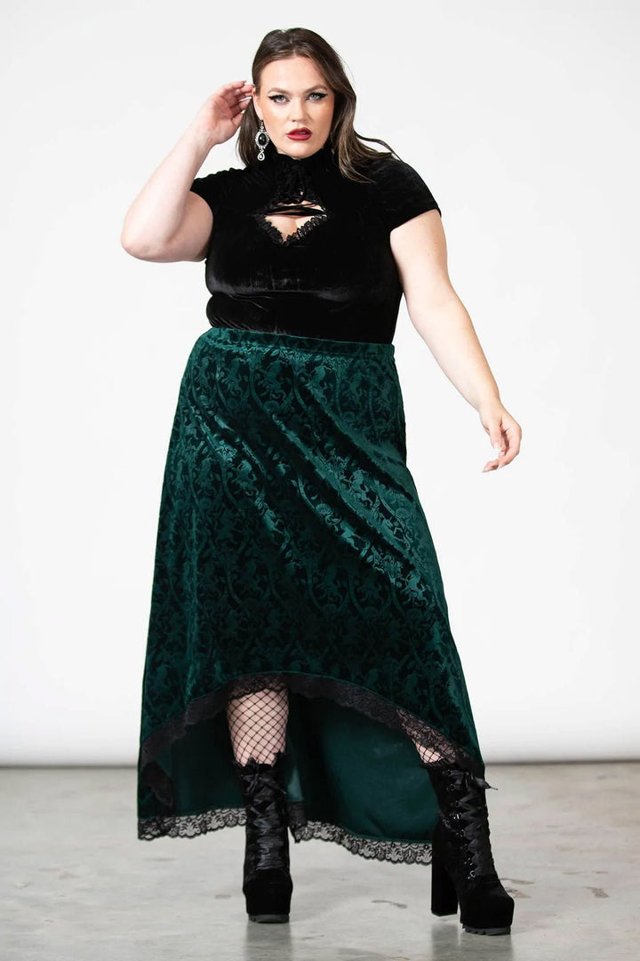 Grailed Maxi Skirt [EMERALD] - skirts - VampireFreaks - Killstar