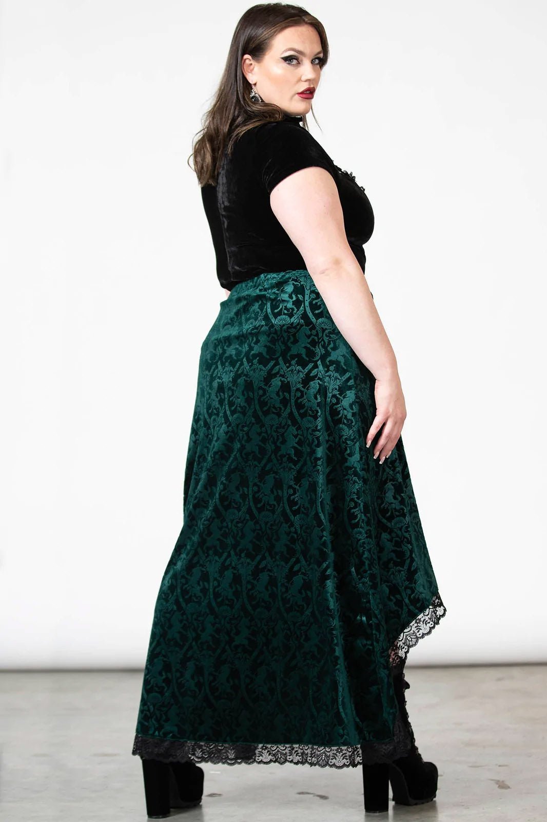 Grailed Maxi Skirt [EMERALD] - skirts - VampireFreaks - Killstar