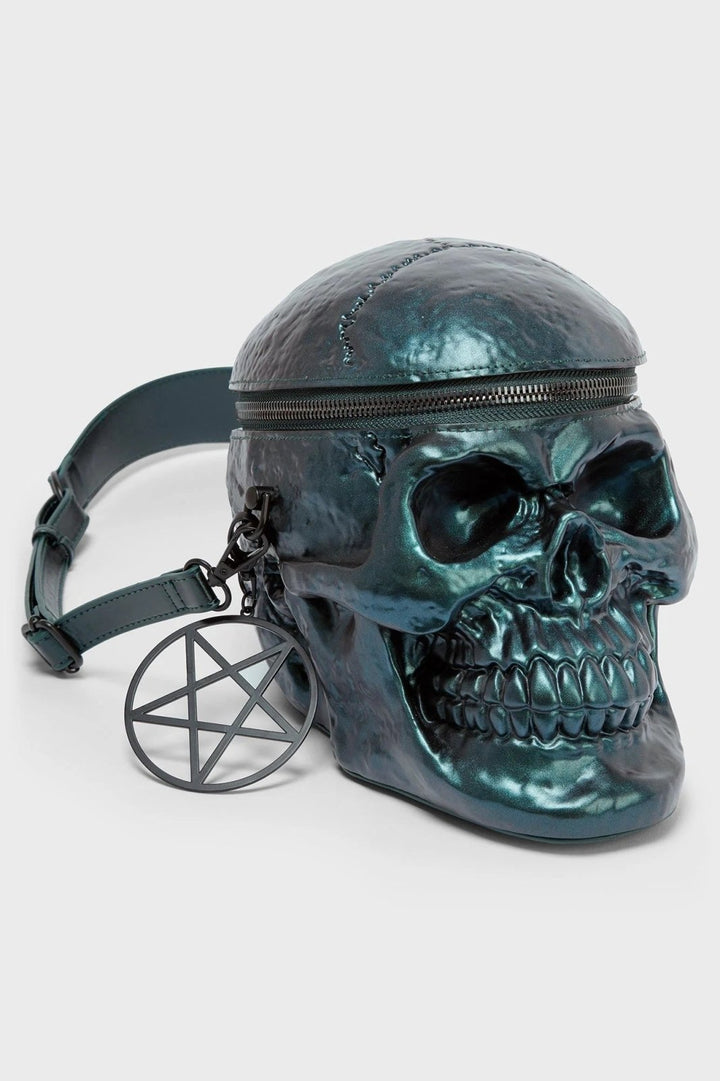 Grave Digger Skull Handbag [GREEN OIL SLICK] - bags & wallets - VampireFreaks - Killstar