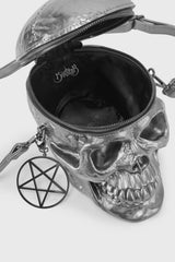 Grave Digger Skull Handbag [GUNMETAL] - bags & wallets - VampireFreaks - Killstar