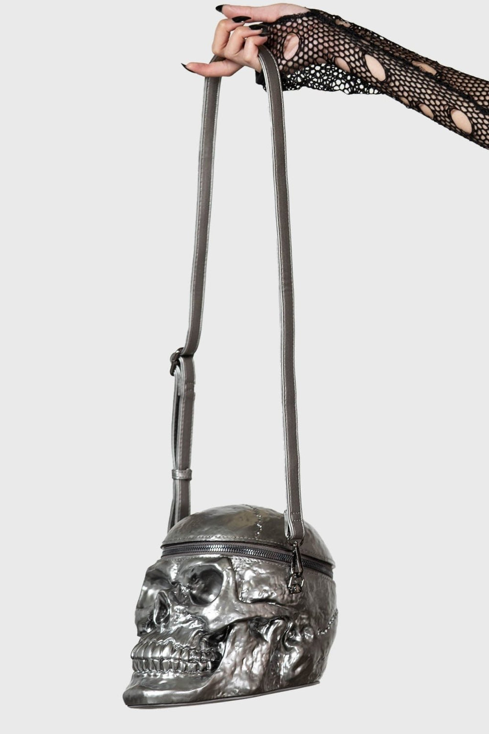 Bolso de mano con calavera de Grave Digger [GUNMETAL]