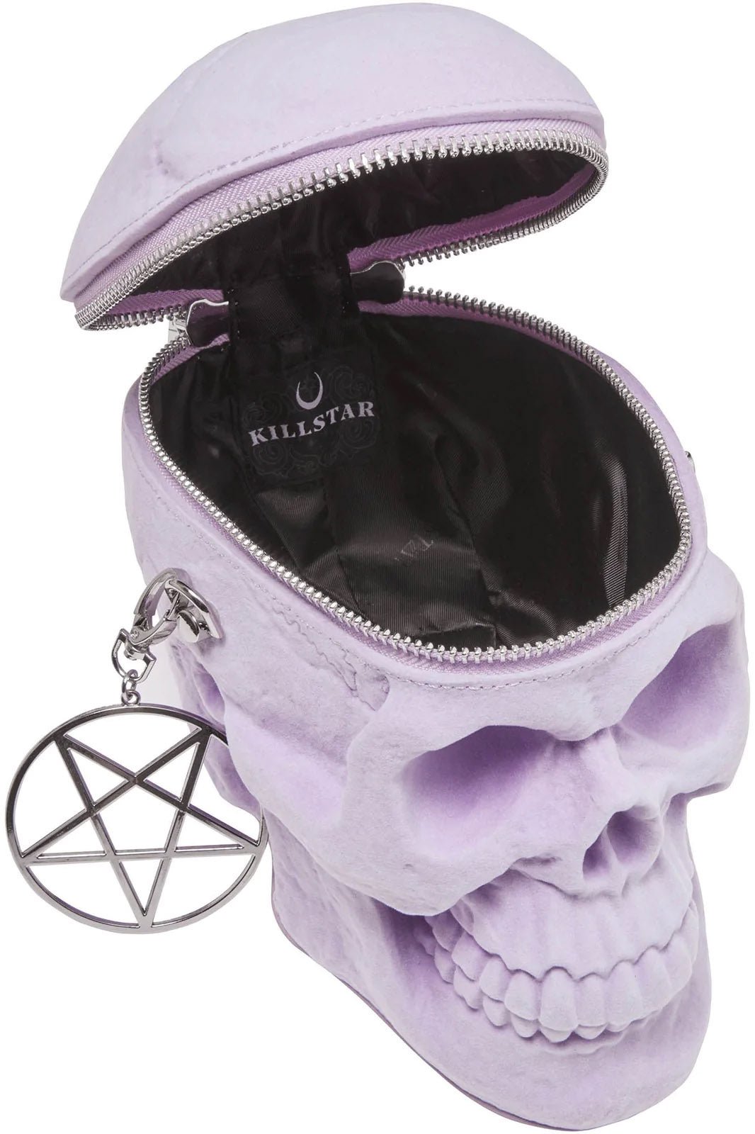 Grave Digger Skull Handbag [LILAC] - bags & wallets - VampireFreaks - Killstar