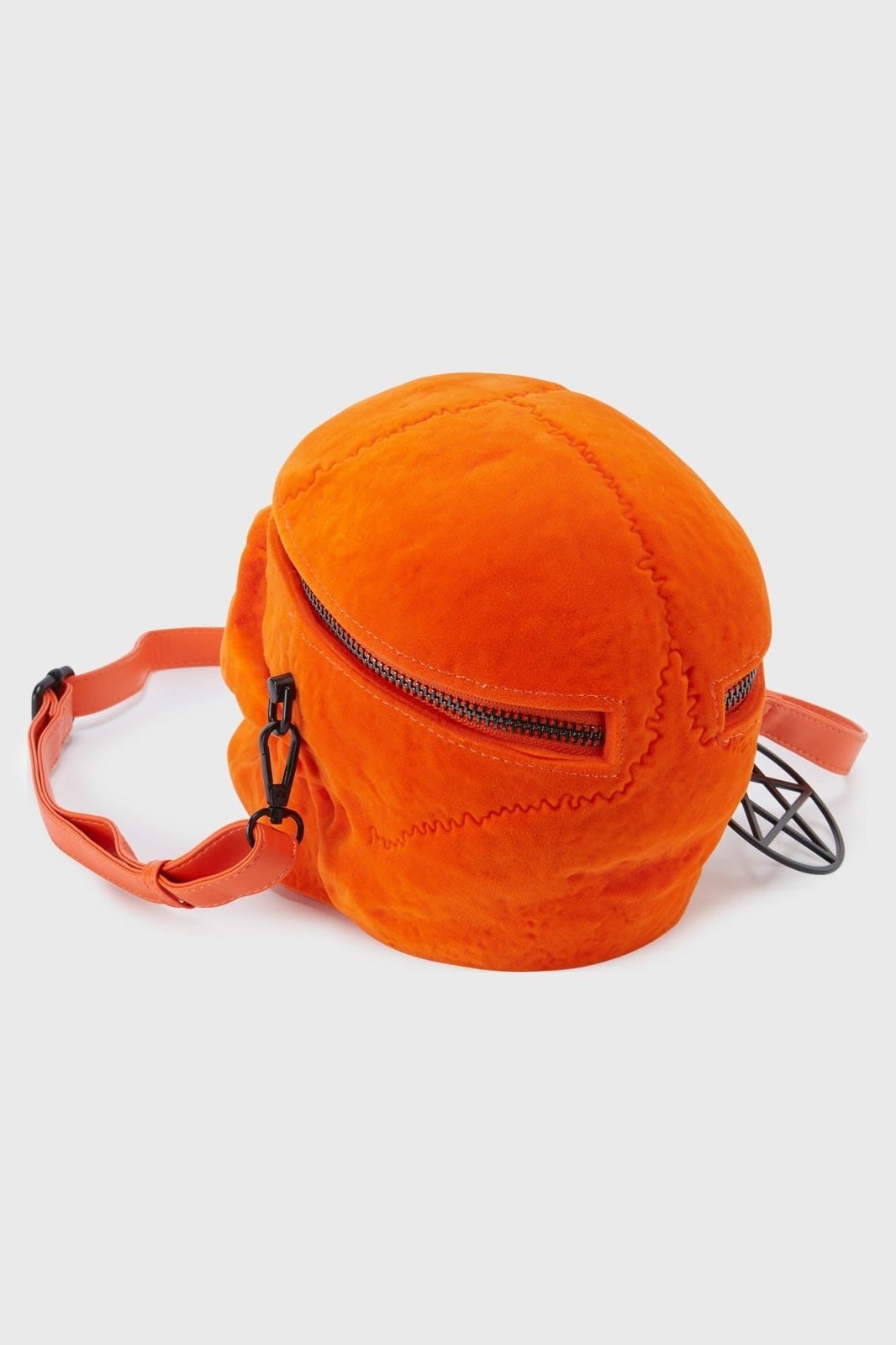 Grave Digger Skull Handbag [ORANGE VELVET] - bags & wallets - VampireFreaks - Killstar