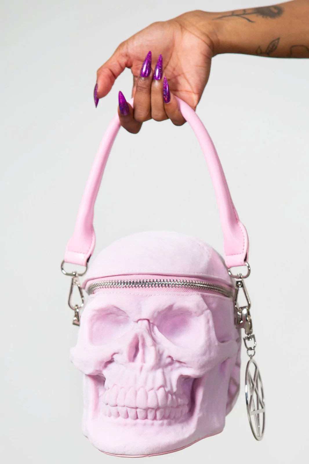 Grave Digger Skull Handbag [PASTEL PINK] - bags & wallets - VampireFreaks - Killstar