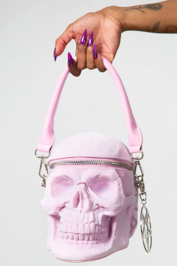 Grave Digger Skull Handbag [PASTEL PINK] - bags & wallets - VampireFreaks - Killstar