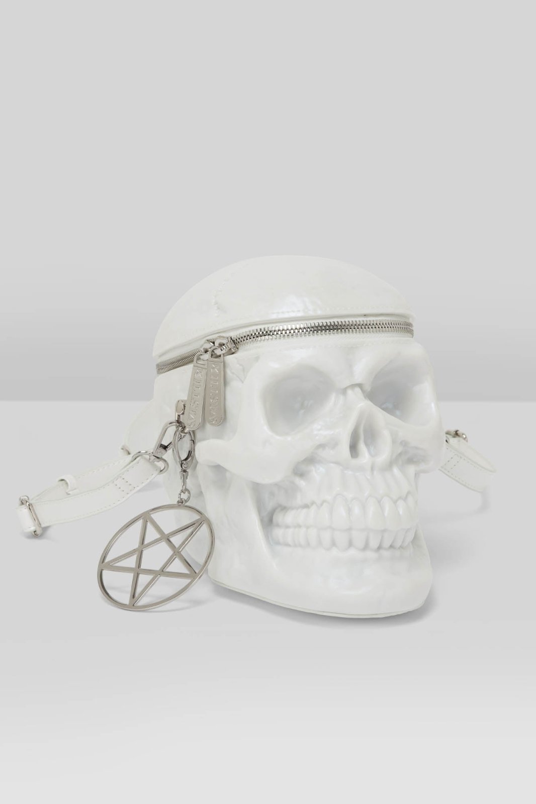 Grave Digger Skull Handbag [PEARL] - bags & wallets - VampireFreaks - Killstar