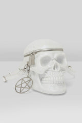 Grave Digger Skull Handbag [PEARL] - bags & wallets - VampireFreaks - Killstar