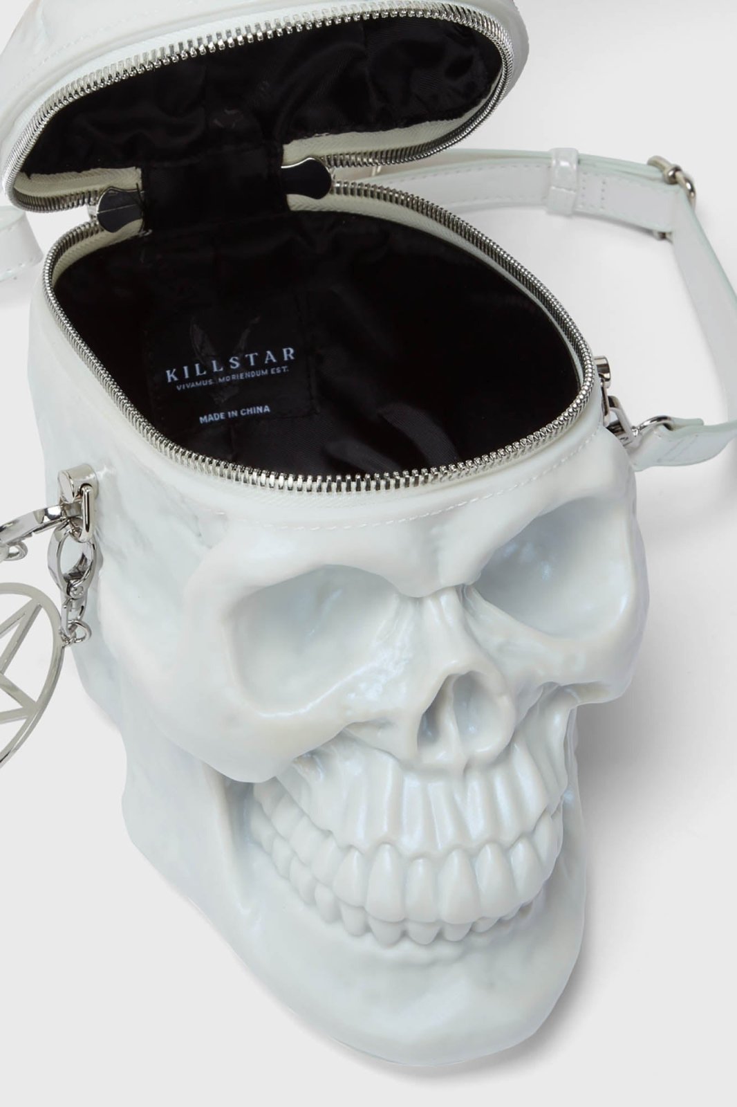 Grave Digger Skull Handbag [PEARL] - bags & wallets - VampireFreaks - Killstar