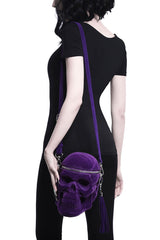 Grave Digger Skull Handbag [Plum Purple] - bags & wallets - VampireFreaks - Killstar