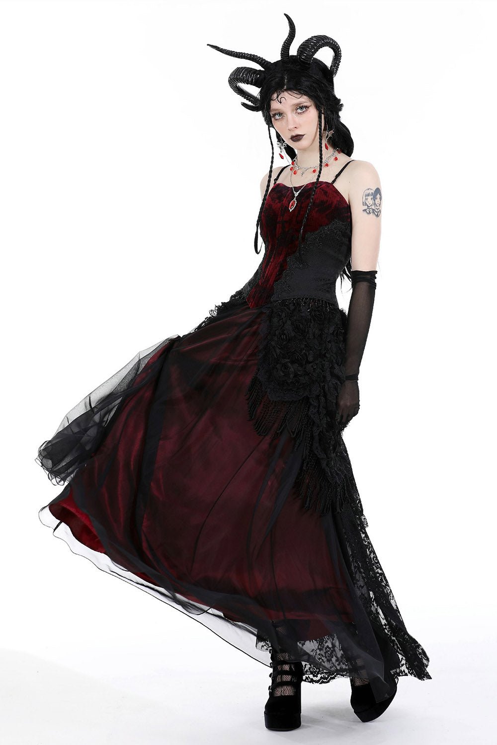 Vampire Goth Grave Flowers Vampire Goth Skirt โ VampireFreaks