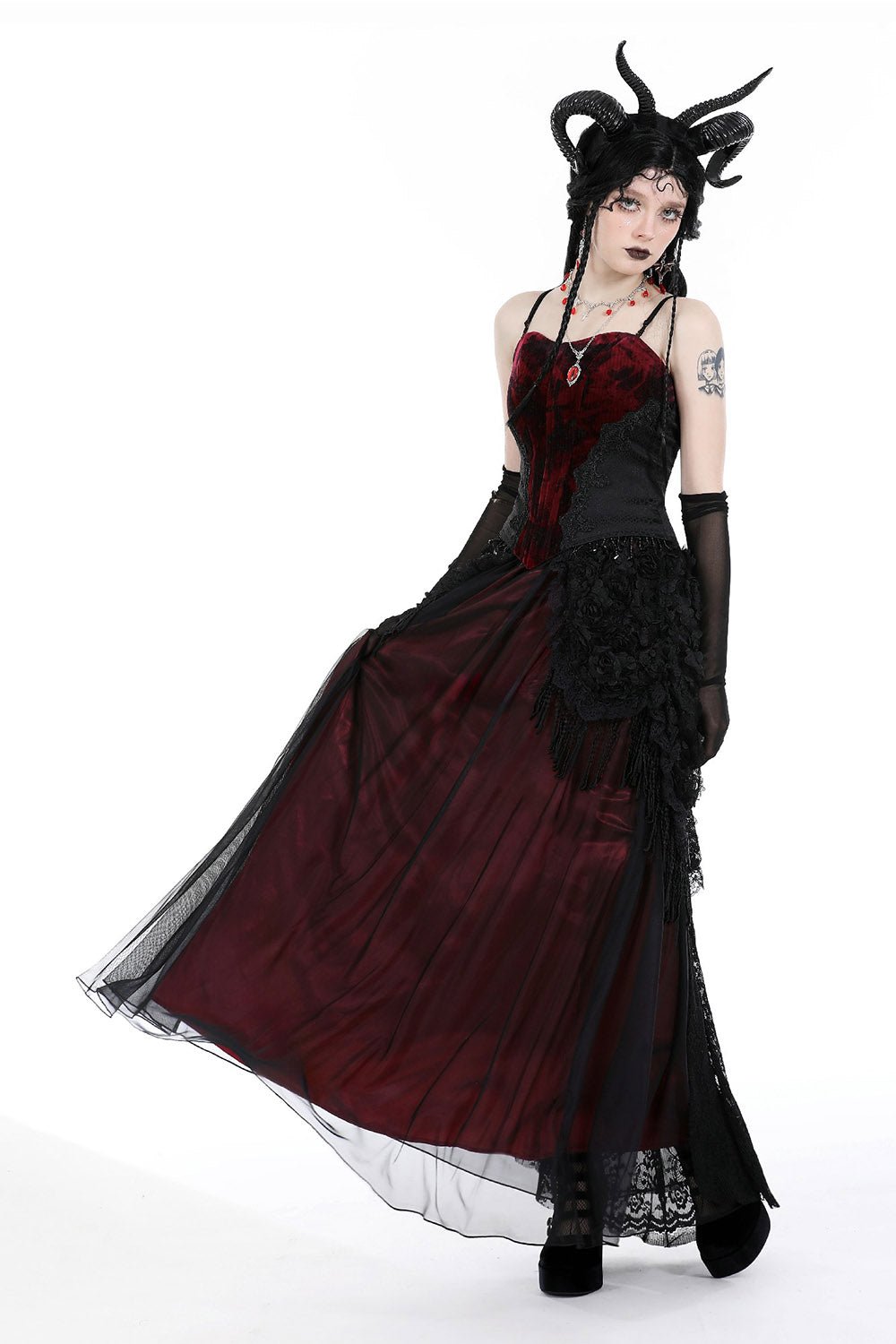 Vampire Goth Grave Flowers Vampire Goth Skirt โ VampireFreaks