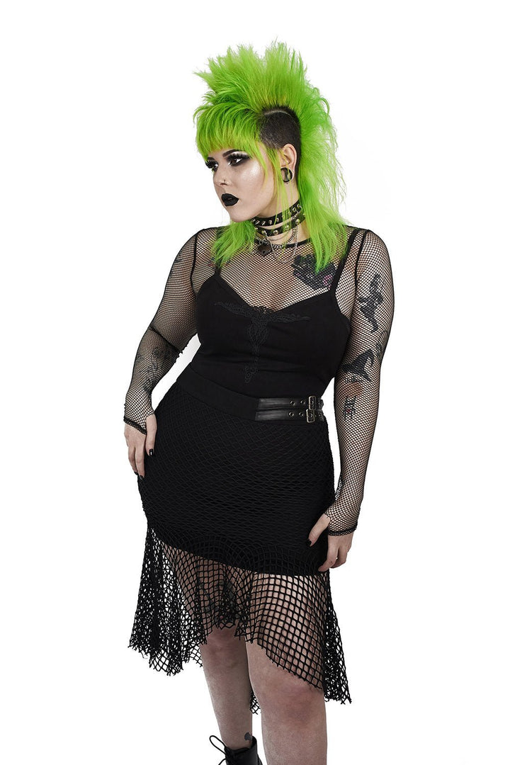 Grave Girl Fishnet Skirt - skirts - VampireFreaks - Punk Rave