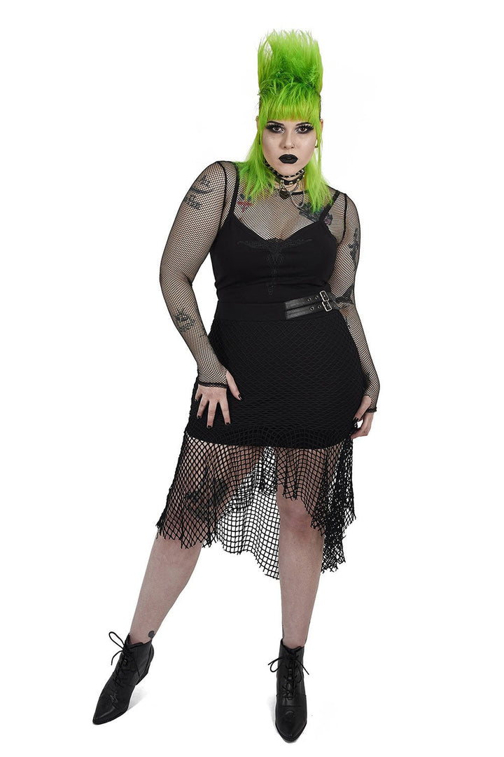 Grave Girl Fishnet Skirt - skirts - VampireFreaks - Punk Rave