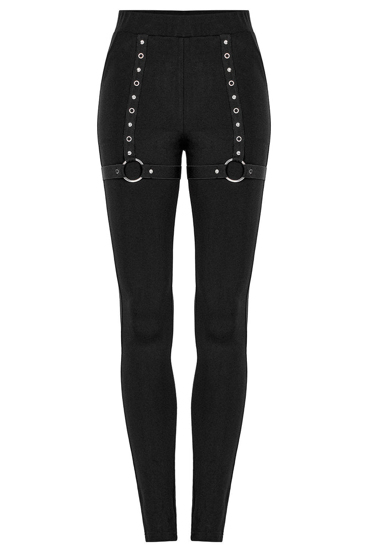 Grave Rave Leggings [Detachable Flares] - womens bottoms - VampireFreaks - Punk Rave