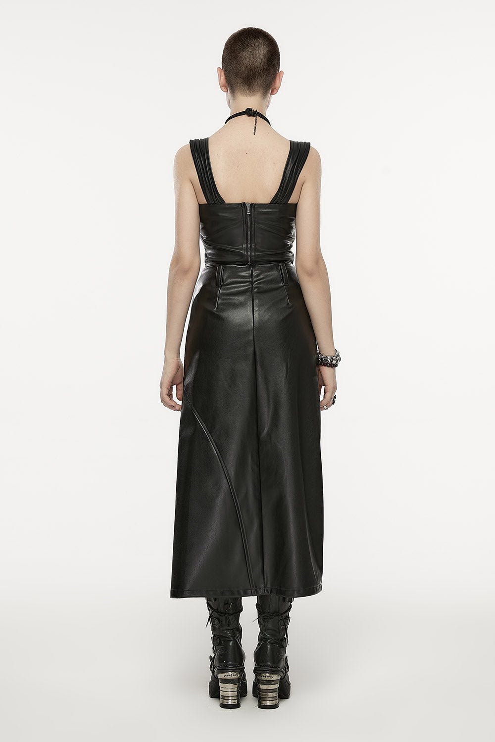 Gravelands Leather Maxi Skirt - skirts - VampireFreaks - Punk Rave