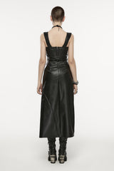 Gravelands Leather Maxi Skirt - skirts - VampireFreaks - Punk Rave