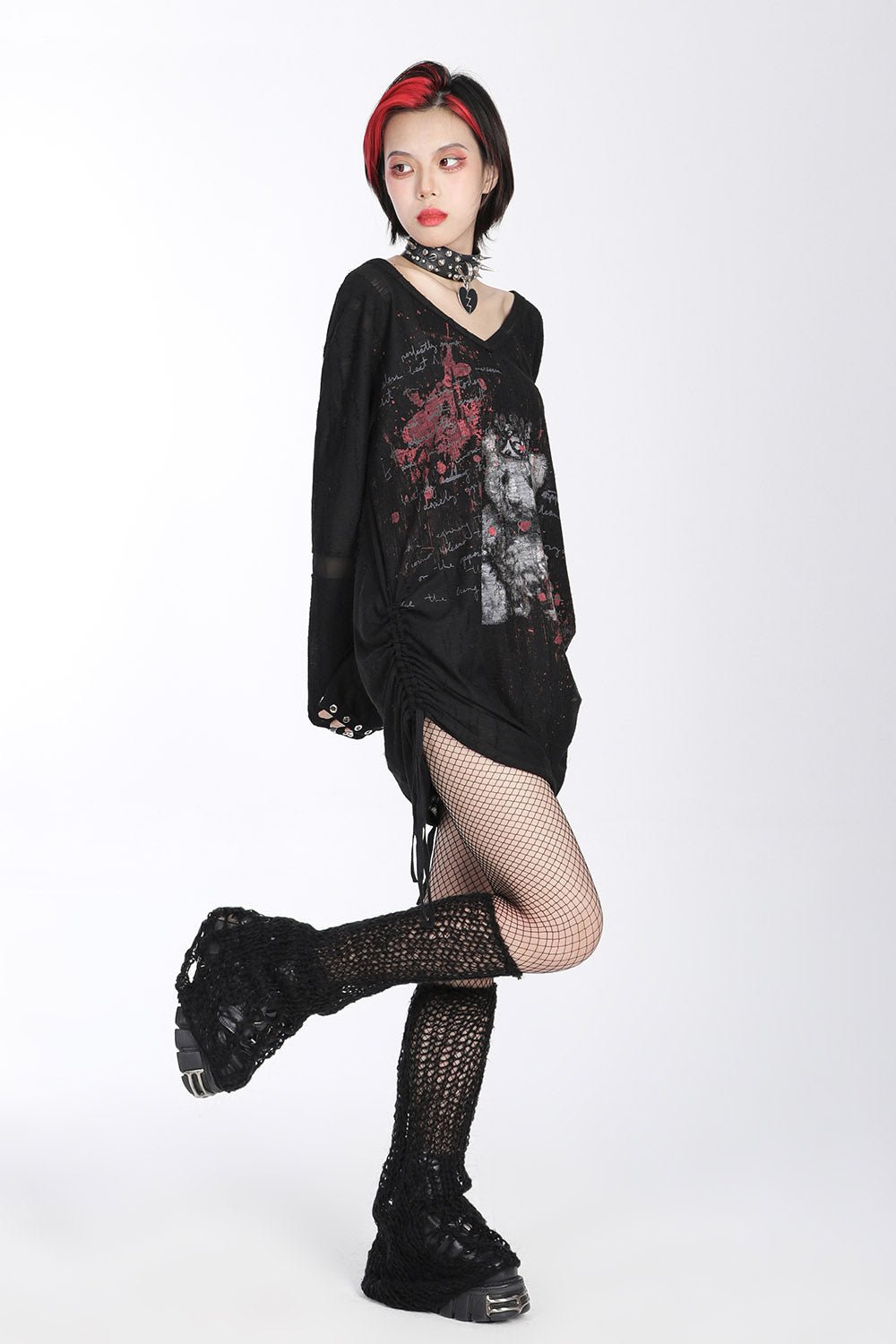 Graver Leg Warmers [BLACK] - socks & stockings - VampireFreaks - Punk Rave