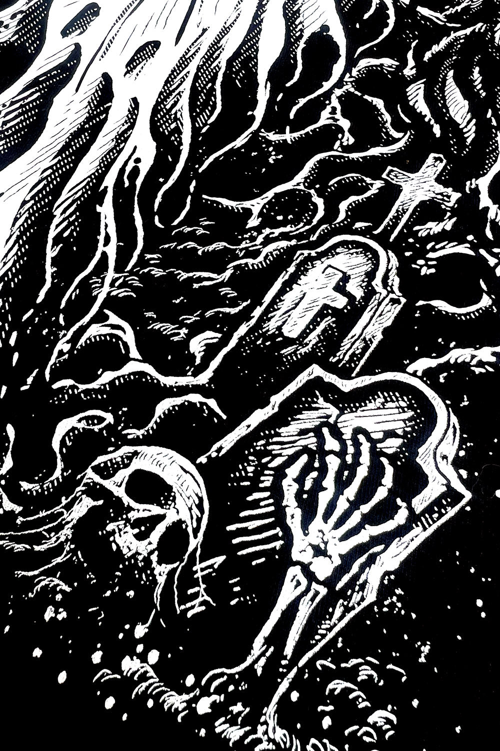 cemetery scene ghost hoodie