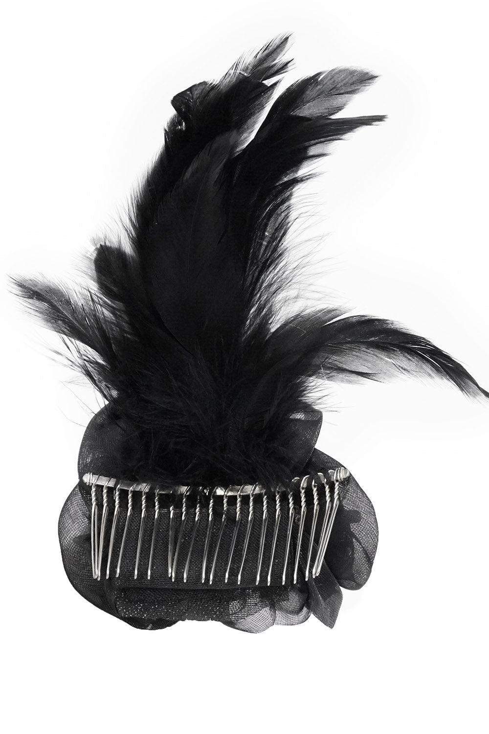 Graveyard Gardens Feather Hairpin - hats & scarves & headwear - VampireFreaks - Devil Fashion