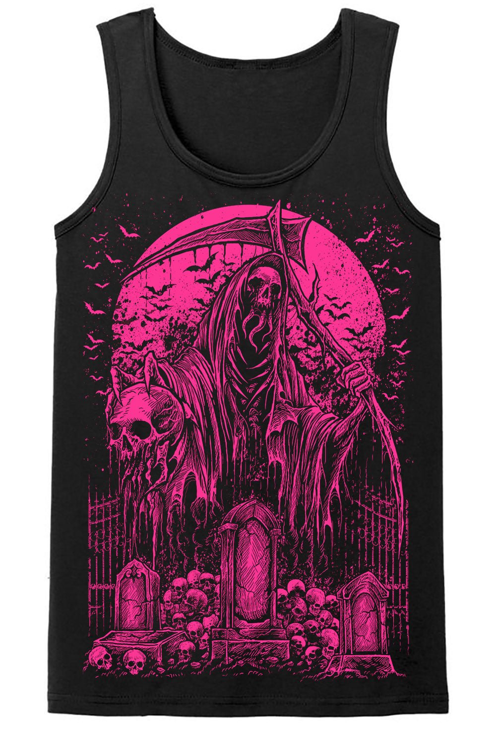 Graveyard Grim Reaper T-shirt [PINK] - graphic t-shirt - VampireFreaks - VampireFreaks