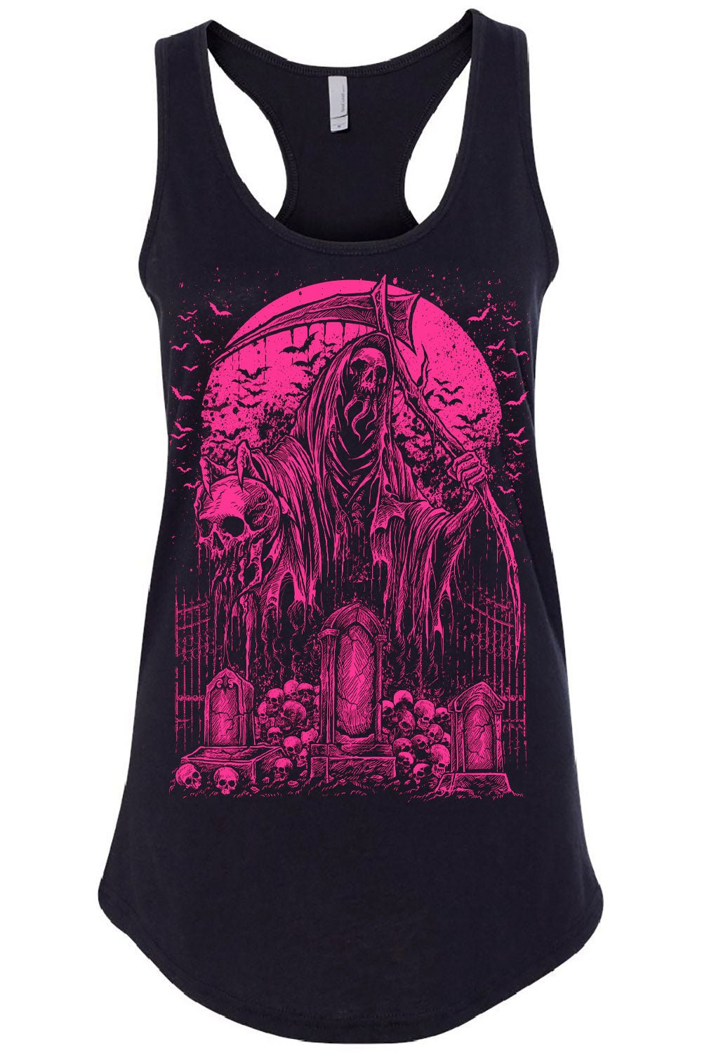 Graveyard Grim Reaper T-shirt [PINK] - graphic t-shirt - VampireFreaks - VampireFreaks