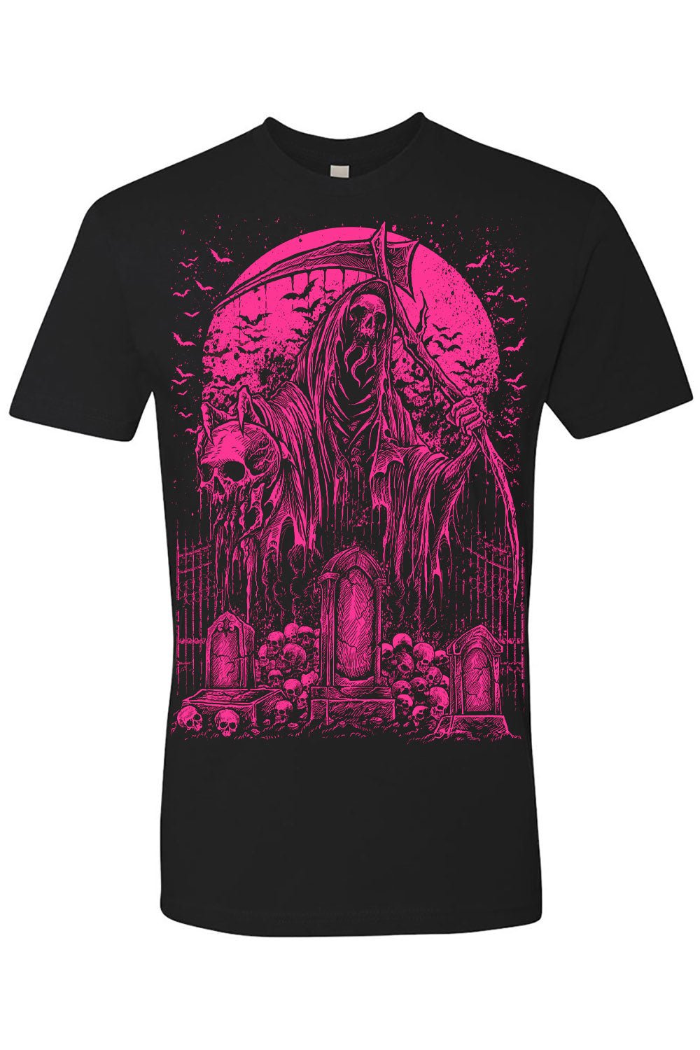 Graveyard Grim Reaper T-shirt [PINK] - graphic t-shirt - VampireFreaks - VampireFreaks