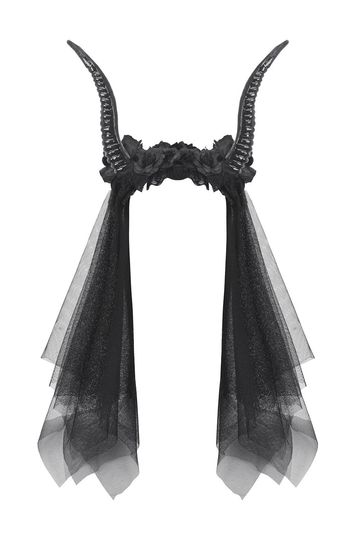 Graveyard Witch Veiled Headdress - hats & scarves & headwear - VampireFreaks - Dark In Love