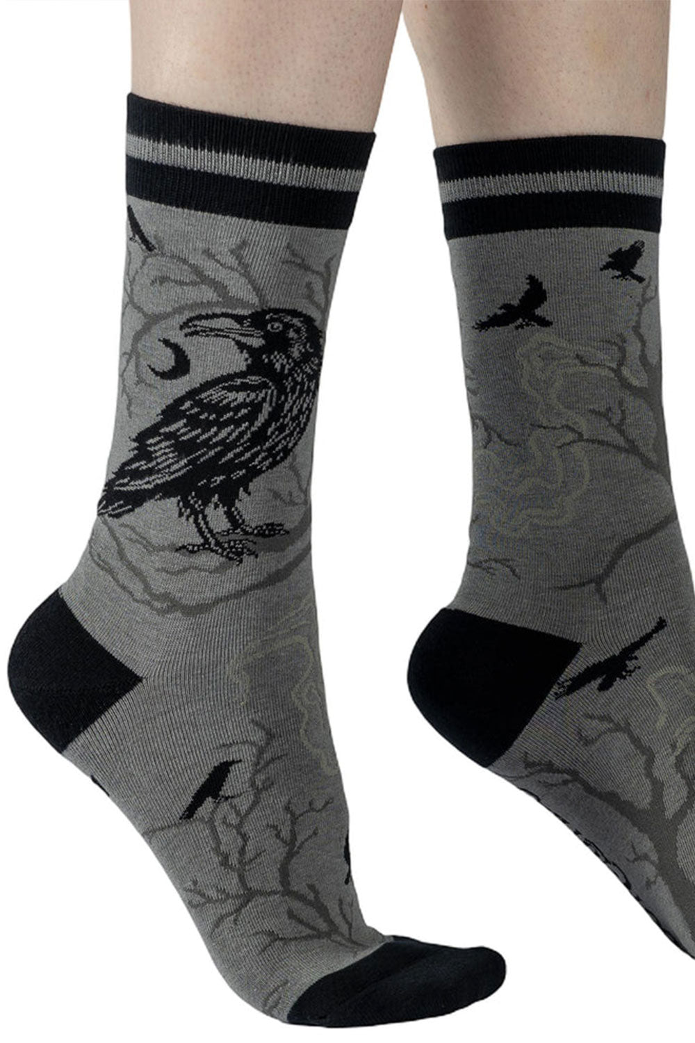 goth punk crow crew socks from Foot Clothes