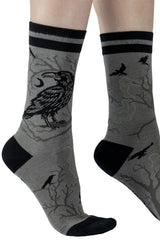 goth punk crow crew socks from Foot Clothes
