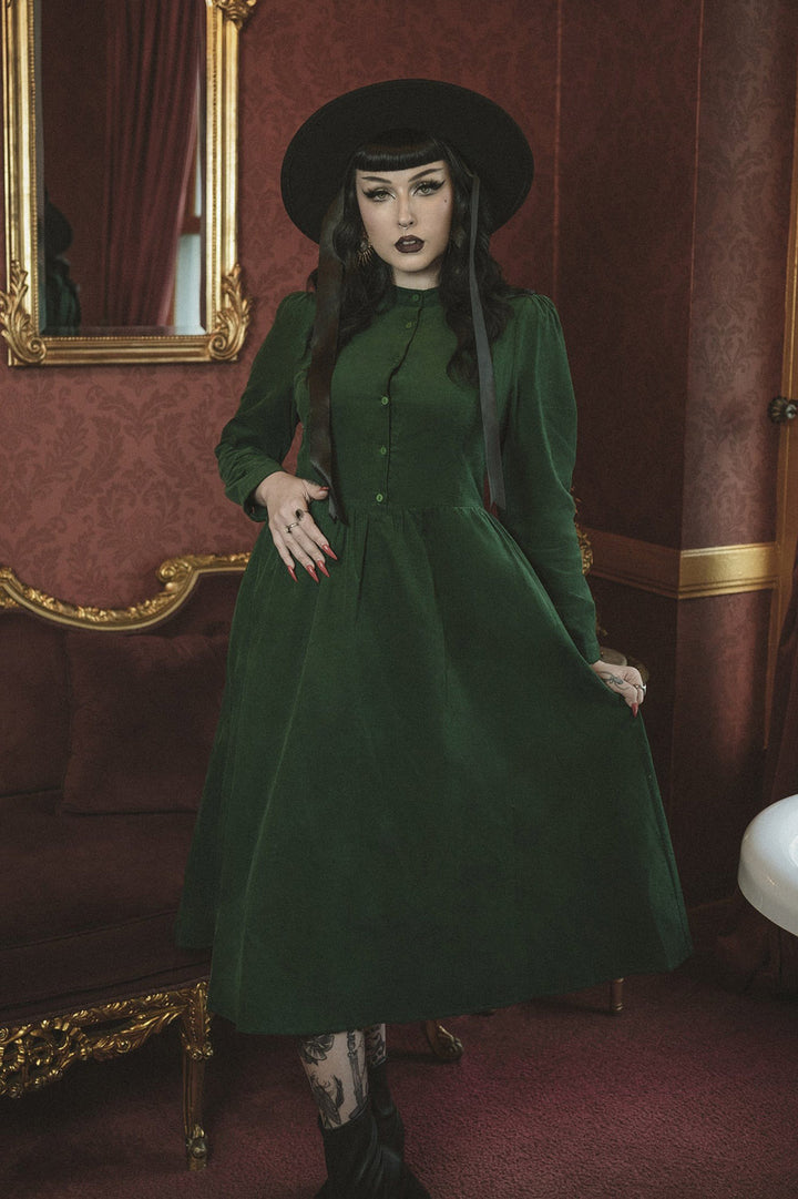gothic emerald green dress