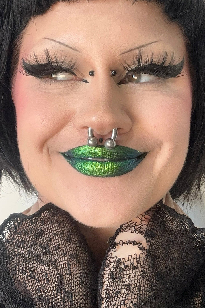 emo green liquid lipstick