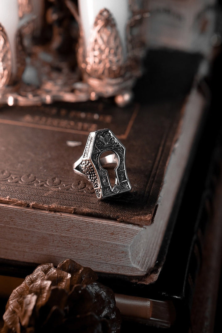 stainless steel goth ring