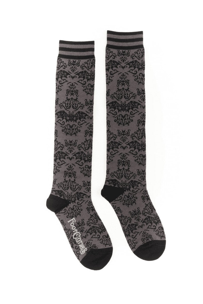 knitted damask haunted mansion socks 