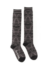knitted damask haunted mansion socks 