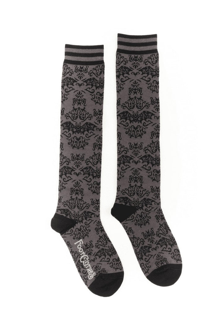 knitted damask haunted mansion socks 