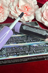 mermaid salon deep purple metallic lipstick