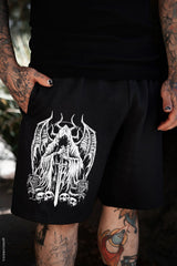 mens long gothic shorts