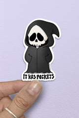 emo grim reaper sticker by doodle witch