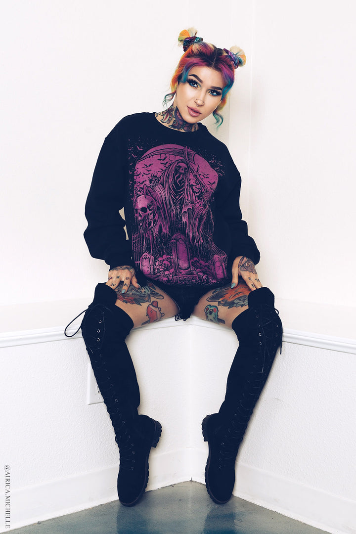gothic cemetery sweatshirt