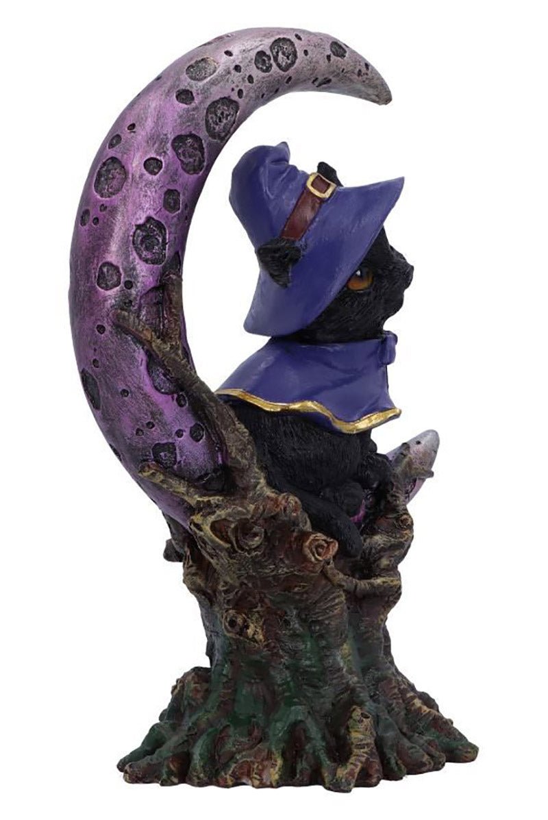 Grimalkin Witches Familiar Black Cat and Crescent Moon Figurine - housewares - VampireFreaks - Nemesis Now