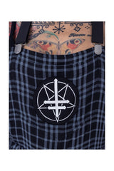 Grimoire Dungarees [Grey] - womens bottoms - VampireFreaks - Poizen Industries