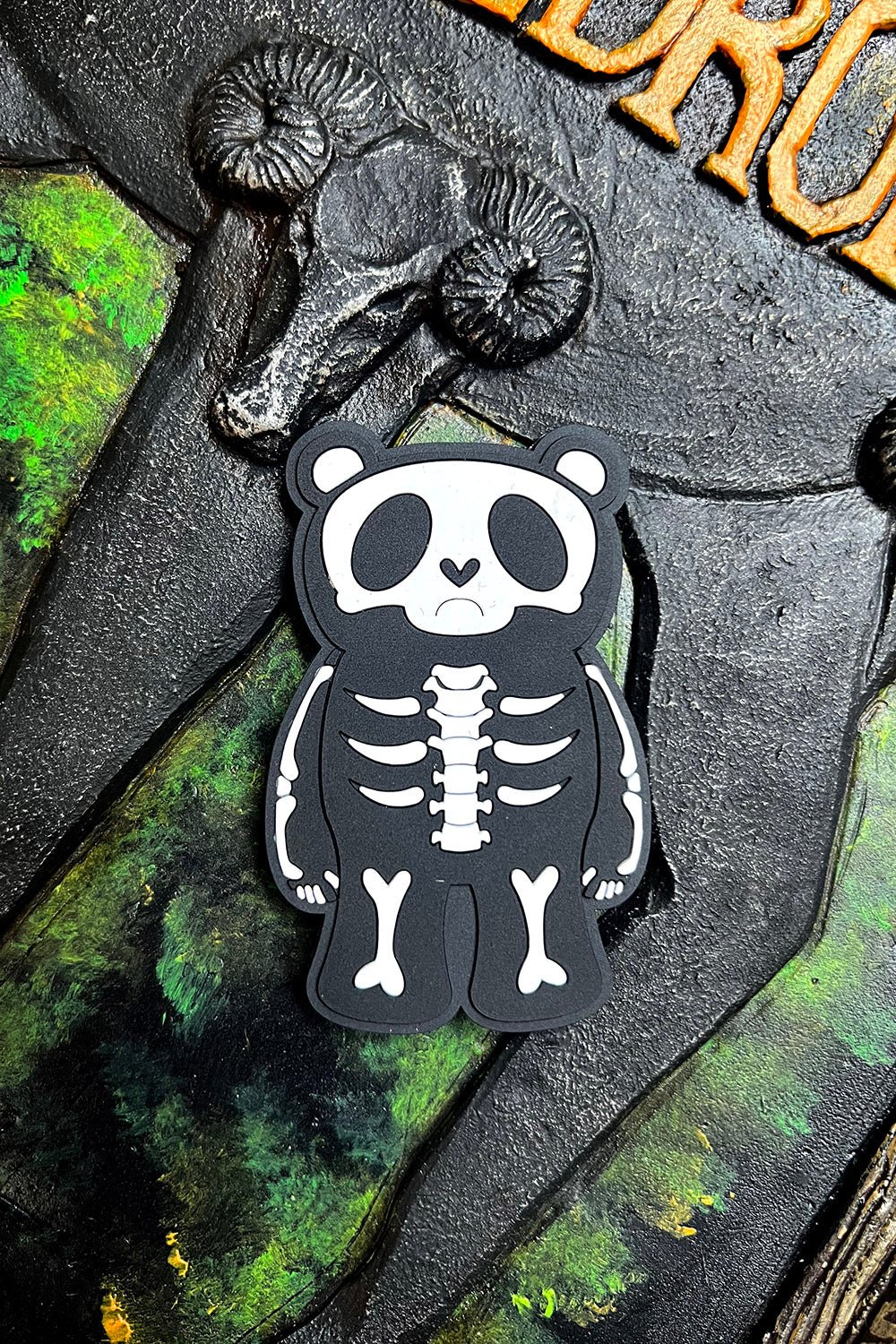 Grumpy Bones Bear Rubber Magnet - stationery - VampireFreaks - VampireFreaks