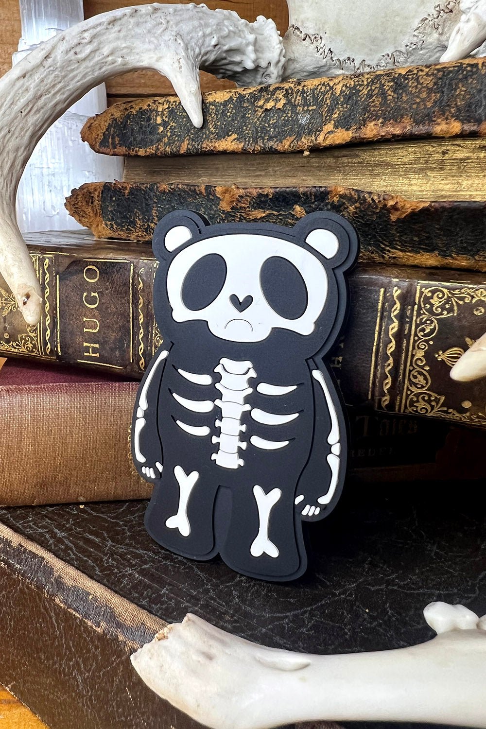 Grumpy Bones Bear Rubber Magnet - stationery - VampireFreaks - VampireFreaks