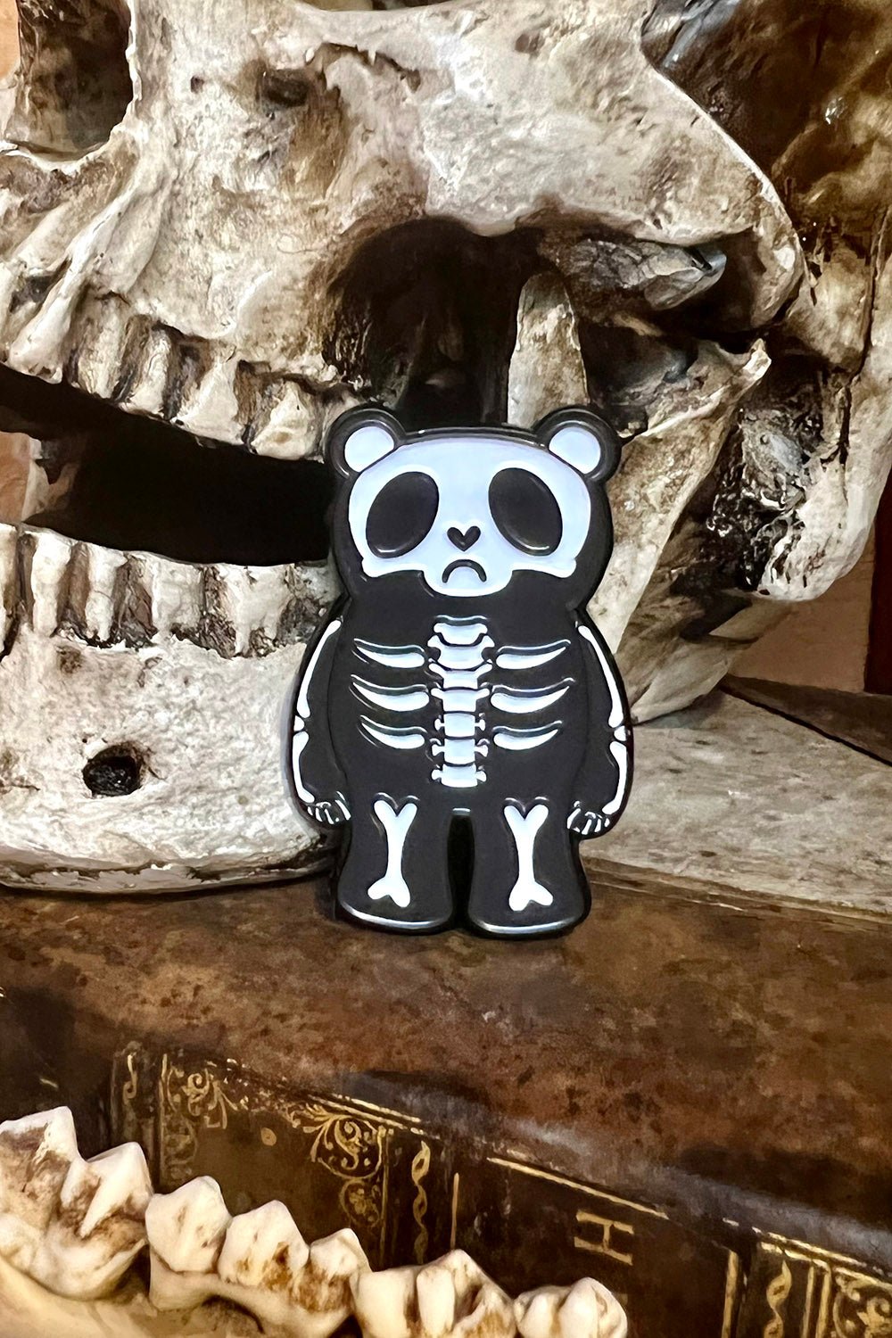 Grumpy Bones Enamel Pin - pins & patches - VampireFreaks - VampireFreaks