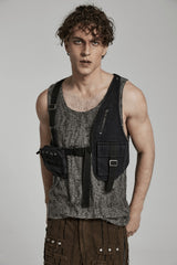 mens body chest punk harness bag 