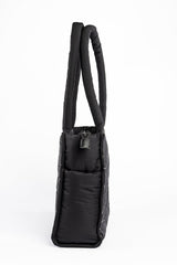 embroidered spiderweb large puff shoulder tote bag by wicked misfit