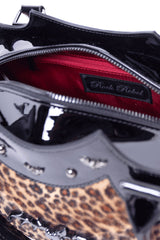 psychobilly leopard animal print purse