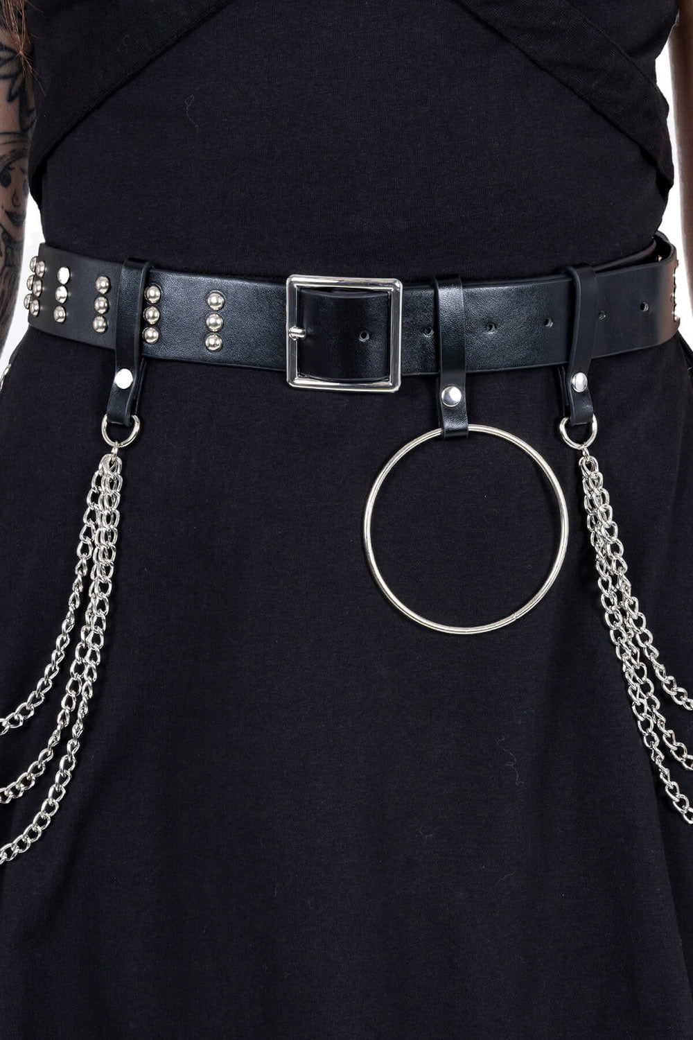 grunge goth o ring belt