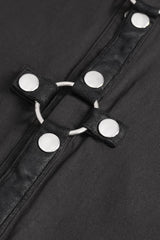 mens gothic button shirt with o rings and studs 